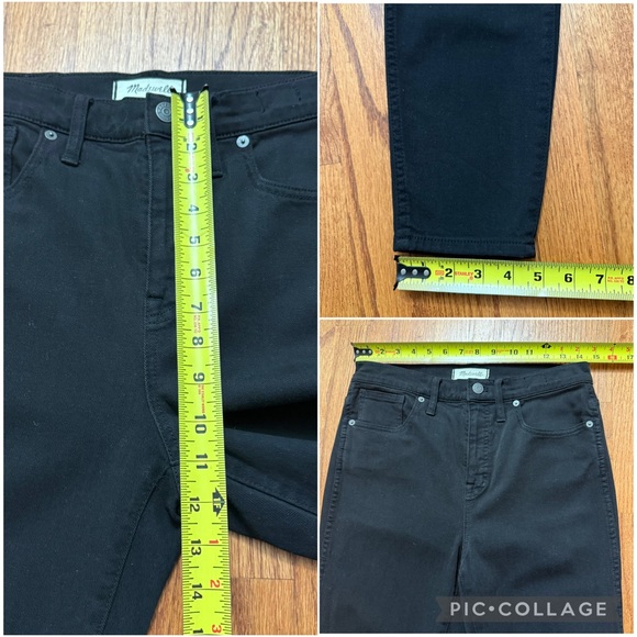 Madewell  10" High-Rise Skinny Jeans in Johnny Wash Black size 29 - Picture 16 of 16
